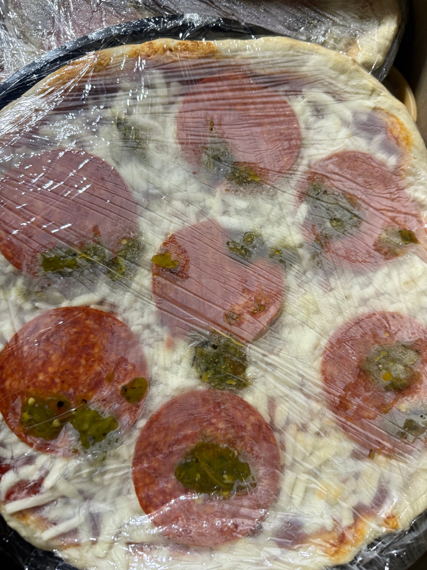 Musso’s Homemade Frozen Pizza - Pepperoni & Roasted Chilies (14”)