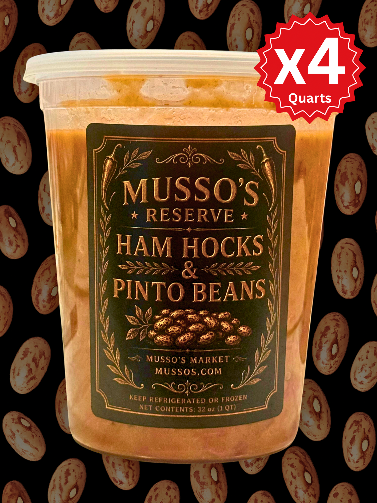 Musso's Reserve Ham Hocks & Pinto Beans (4 Quarts)